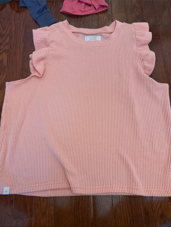 Simply Southern Tops - Simply Southern Pink Ruffle Tank Top for Girls